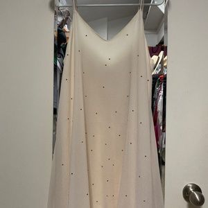 Cream Spaghetti Strap Dress